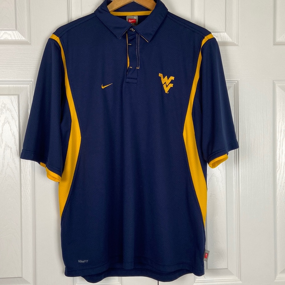 Nike fit polo West Virginia University mens M